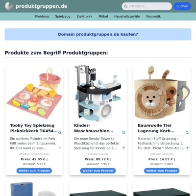 Screenshot produktgruppen.de