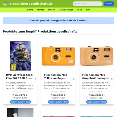 Screenshot produktionsgesellschaft.de