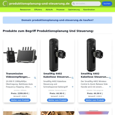 Screenshot produktionsplanung-und-steuerung.de