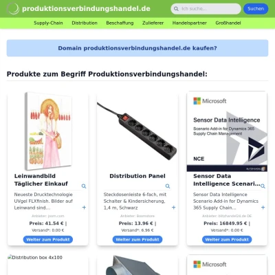 Screenshot produktionsverbindungshandel.de