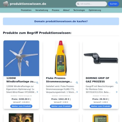 Screenshot produktionswissen.de