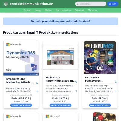 Screenshot produktkommunikation.de
