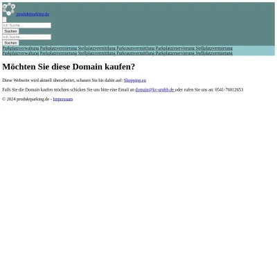 Screenshot produktparking.de