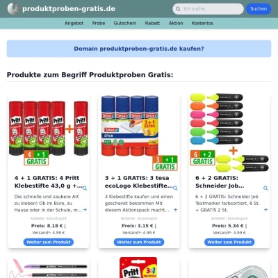 Screenshot produktproben-gratis.de