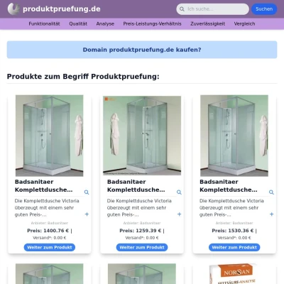 Screenshot produktpruefung.de