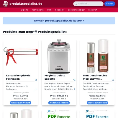Screenshot produktspezialist.de