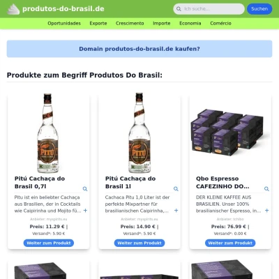 Screenshot produtos-do-brasil.de