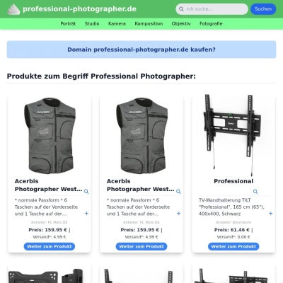 Screenshot professional-photographer.de