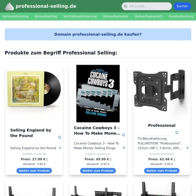 Screenshot professional-selling.de