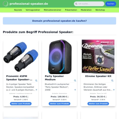 Screenshot professional-speaker.de