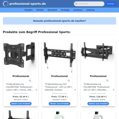Screenshot professional-sports.de