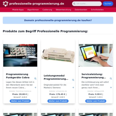 Screenshot professionelle-programmierung.de