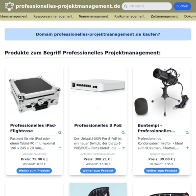 Screenshot professionelles-projektmanagement.de