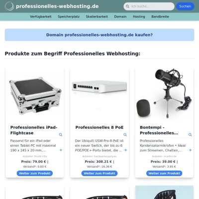 Screenshot professionelles-webhosting.de