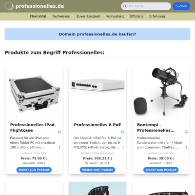 Screenshot professionelles.de