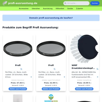 Screenshot profi-ausruestung.de