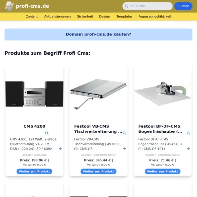 Screenshot profi-cms.de