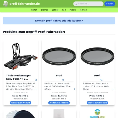 Screenshot profi-fahrraeder.de