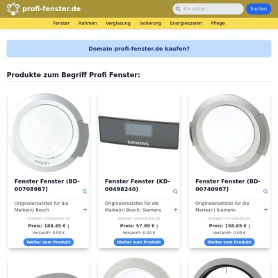 Screenshot profi-fenster.de