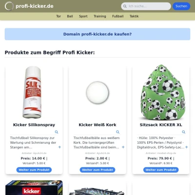 Screenshot profi-kicker.de