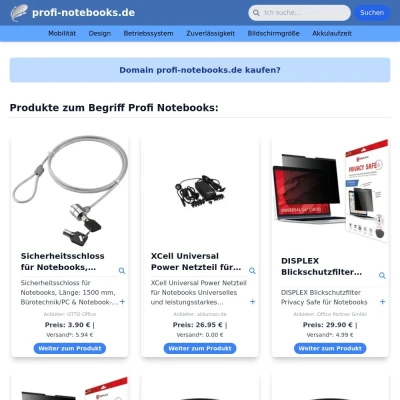 Screenshot profi-notebooks.de