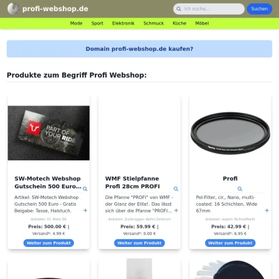 Screenshot profi-webshop.de