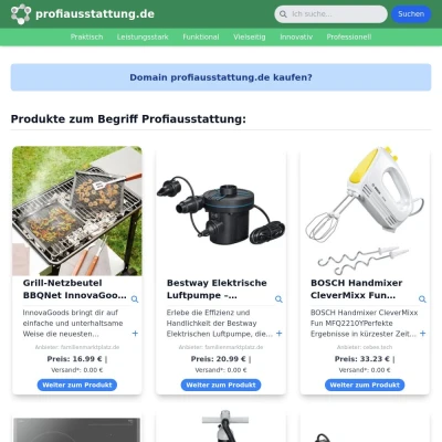 Screenshot profiausstattung.de