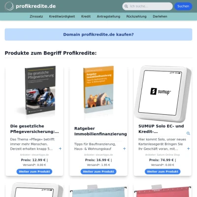 Screenshot profikredite.de