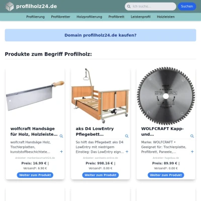 Screenshot profilholz24.de