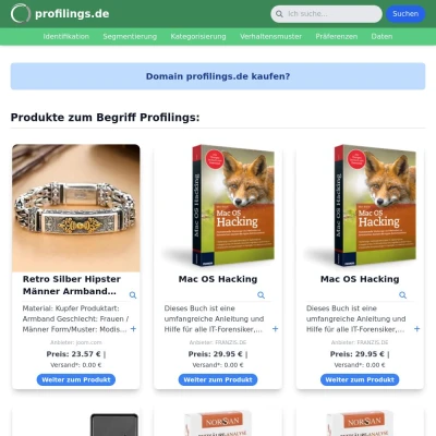 Screenshot profilings.de
