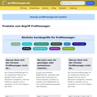 Screenshot profilmanager.de