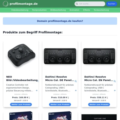 Screenshot profilmontage.de