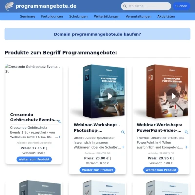 Screenshot programmangebote.de
