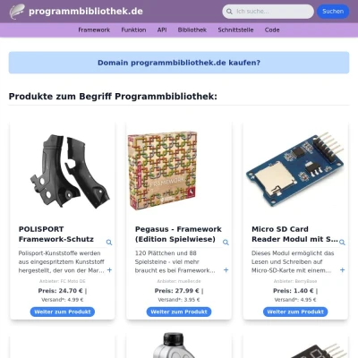 Screenshot programmbibliothek.de