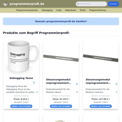 Screenshot programmierprofi.de