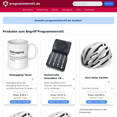 Screenshot programmierstil.de