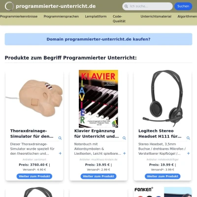 Screenshot programmierter-unterricht.de