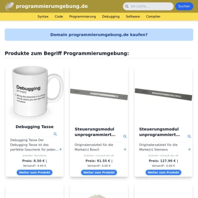 Screenshot programmierumgebung.de