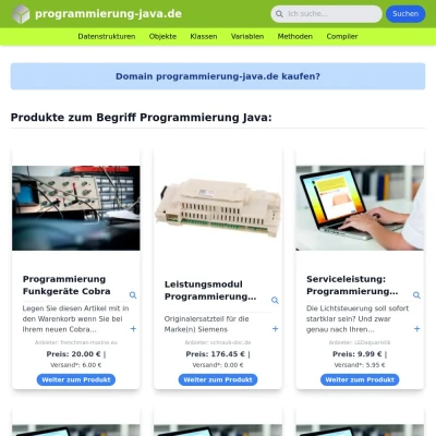 Screenshot programmierung-java.de