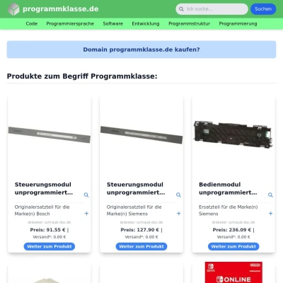 Screenshot programmklasse.de