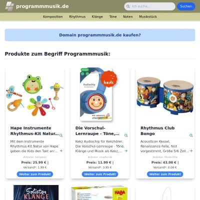 Screenshot programmmusik.de