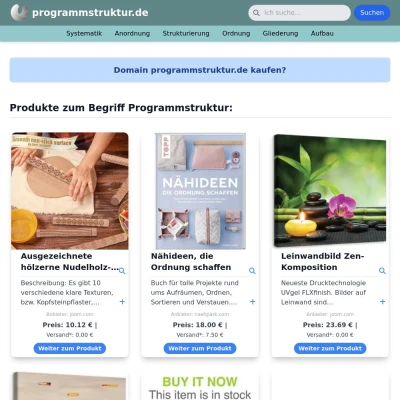 Screenshot programmstruktur.de