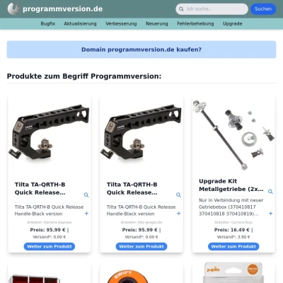 Screenshot programmversion.de
