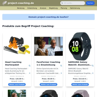 Screenshot project-coaching.de