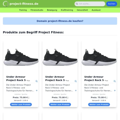 Screenshot project-fitness.de