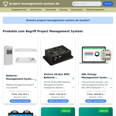 Screenshot project-management-system.de