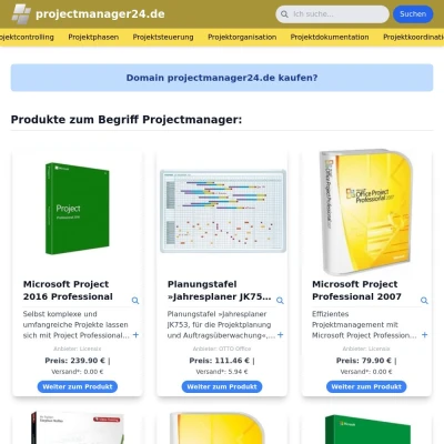 Screenshot projectmanager24.de