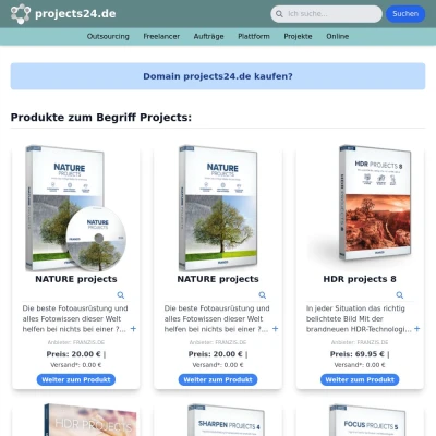 Screenshot projects24.de
