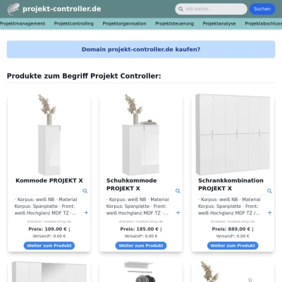 Screenshot projekt-controller.de