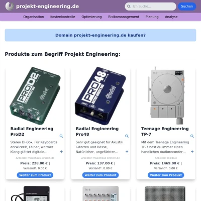 Screenshot projekt-engineering.de